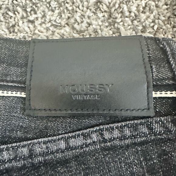 Moussy Vintage Diana Black Distressed Jeans Sz 25 - Picture 4 of 9